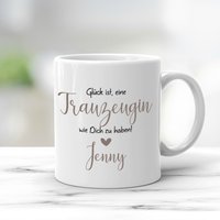 Tasse Trauzeugin Geschenk Personalisiert Glück Ist von JmomentsShop