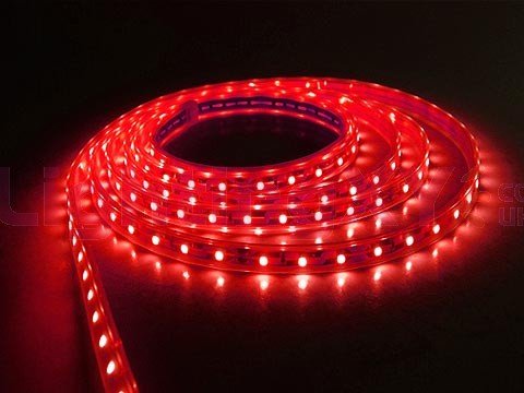 JnDeeTM Starter-Kits – rotes LED-Lichtband mit 300 SMD-LEDs mit 12 V Gleichstrom-Transformator, 5 m, Rot Plug & Play von JnDee