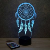 Lampe De Chevet Personalisierbar Veilleuse Illusion 3D Attrape Rêves Contour 16 Couleurs & Télécommande von JnbMaker