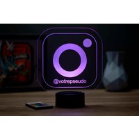 Lampe De Chevet Personalisierbar Veilleuse Illusion 3D Instagram - 16 Couleurs & Télécommande von JnbMaker