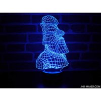 Die Lampe Led Illusion 3D Moaï Personalisierbar - 16 Couleurs Avec Télécommande Fabriquée En France Die Lampe Led Illusion 3D Moaï Personalisierbar - 16 Couleurs Avec Télécommande Fabriquée En France von JnbMaker