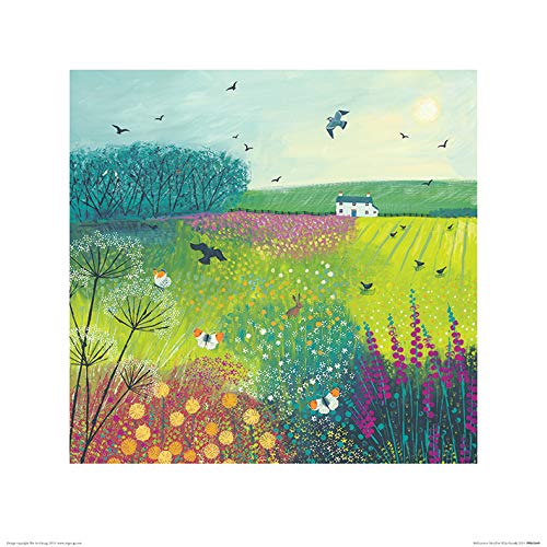 Jo Grundy "Midsummer Meadow 40 x 40cm Kunstdruck von Jo Grundy