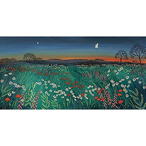 Jo Grundy "Twilight Meadow,Leinwanddruck,50 x 100 cm von Jo Grundy