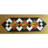 Sommer Blumen 1 - Tischläufer, Multicolor, Selbstgemachter Quilt Zum Verkauf, Handgemachter Quilt, Hochzeitsgeschenk, Einweihungsgeschenk, Patchwork Sommer Blumen 1 - Tischläufer, Multicolor, Selbstgemachter Quilt Zum Verkauf, Handgemachter Quilt, Hochzeitsgeschenk, Einweihungsgeschenk, Patchwork von JoAnnsSmartQuilts
