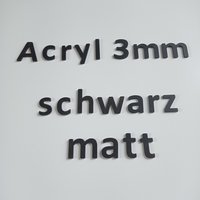 Buchstaben Acryl Schwarz Matt 3mm Für Innen Und Außen. Verschiedene Schriftarten Größen. Logo, Namen, Schriftzug, Beschriftung Buchstaben Acryl Schwarz Matt 3mm Für Innen Und Außen. Verschiedene Schriftarten Größen. Logo, Namen, Schriftzug, Beschriftung von JoKuSigns