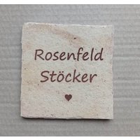 stein Türschild, Namensschild, Klingelschild. 10 X 10cm. Individuelle Gravur von JoKuSigns
