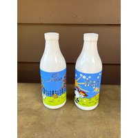 Milchflaschen, Vintage Carlton Glass von JoRetro55