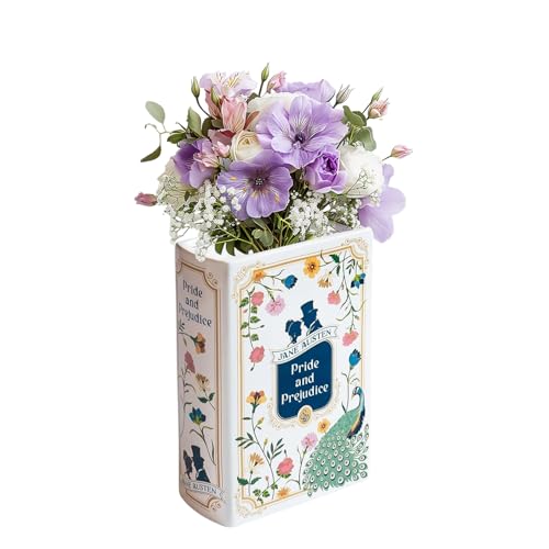 Dekorative Vase in Buchform, Keramik-Buchvase für Heimdekoration, einzigartiges buchförmiges Design für Bücherregal-Dekor, elegante Heimdekoration oder Buchgeschenke von Joalpysm