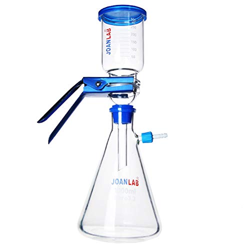JOANLAB Glas-Labor-Vakuum-Filtrationsgerät, 1000 ml Filterkolben-Set mit abgestuftem Labor-Sauggerät zur Filterung von JoanLab