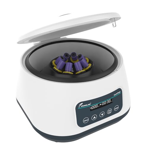 JOANLAB Labor Zentrifuge Maschine 2ml/5ml/10ml x 8, 15ml x 4 Tischzentrifugen Niedrige Geschwindigkeit 500-4000rpm, 2180xg RCF Digital Benchtop Zentrifugen mit Timer von JoanLab