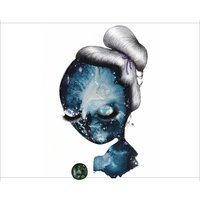 Satin Meer - Giclée Kunstdruck/Poster Aquarellmalerei Von Joanna Jensen von JoannaIllustration