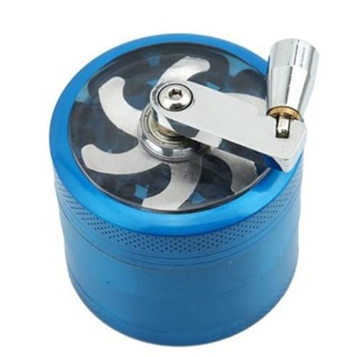 Grinder Crusher Mühle Pollen Grinder Crusher Gemacht aus Zinklegierung für Spice,Kräuter,Gewürze,Herb,Kaffee, 40mm (Blue) von Joayuezo