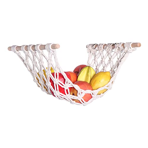Joayuezo Hängende Obsthängematte Obst-Hängematte für Obst und Gemüse Obst Hängendes Netz für Makramee, Obstkorb, Hängematte, Unterschrank und Küche (B) von Joayuezo