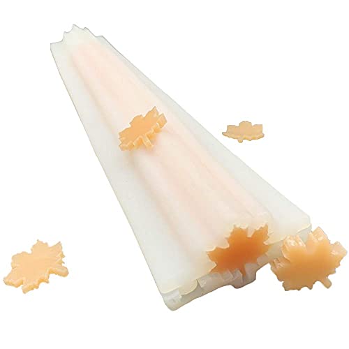 Tube Silikonformen Seifenform DIY Dessert Form Silikonform Rohrsäulenform für Handgemachte Seife, Gelee, Pudding, Kuchen Backwerkzeuge (Maple leaf) von Joayuezo