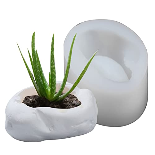 3D Silikon Kerzenformen | Blumentopf Seifenform | Neuheit Silikon Seifenformen Zement Blumentopf für Kerzenherstellung Seifenherstellung Formen Home Decorating Ornamente Joberio von Joberio