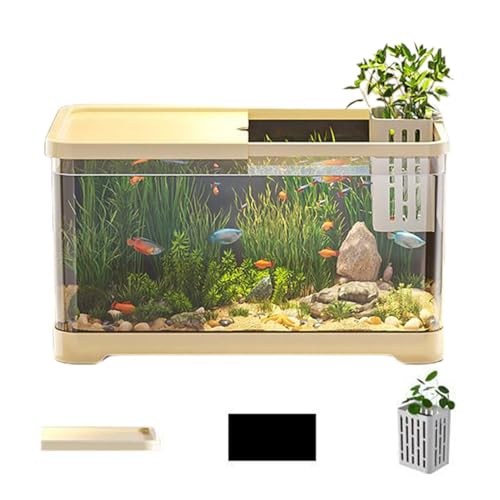 Aquarium-Starter-Set, kleines Aquarium, Acryl-Aquarium, kreatives Fischaquarium mit Korb, vielseitiges Aquarium für Quallen, Guppy, Garnelen, Goldfische Aquarium-Starter-Set, kleines Aquarium, Acryl-Aquarium, kreatives Fischaquarium mit Korb, vielseitiges Aquarium für Quallen, Guppy, Garnelen, Goldfische von Joberio