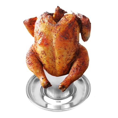 Bierdosen-Hühnerregal - Bierdose Hähnchenbräter Ständer | Hühnerständer Bierdose | Hühnerregal Edelstahl | Hähnchenbräter Rack Vertikaler Hähnchenbräter Ständer von Joberio