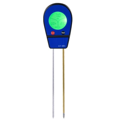 Digitaler Bodendetektor, Pflanzenfeuchtigkeitsmesser pH-Wert Bodentester, Bodentester Werkzeug Hochpräzise mit LCD-Display, Topfpflanzen Wassermessgerät, Säure-Basis Luftfeuchtigkeit pH Wert von Joberio