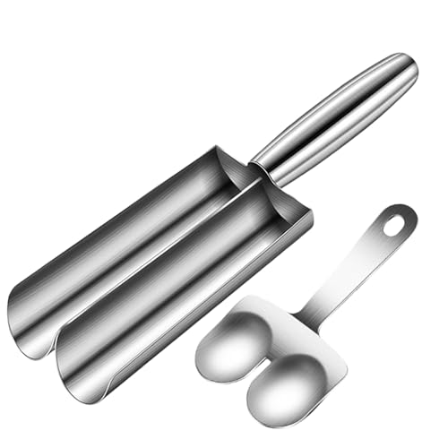 Fleischbällchen-Maker, Edelstahl-Fleischbällchen-Maker mit Schneidspaten, manuelle Fleischbällchenherstellung, Fleischbällchenform, antihaftbeschichtet, für schnelles Herausnehmen von Keksteig von Joberio