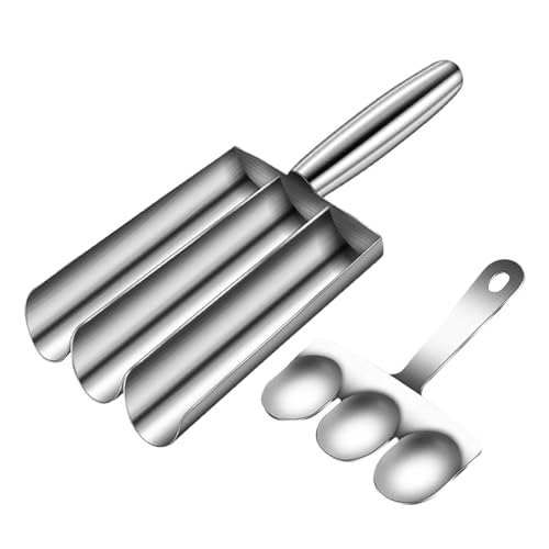 Fleischbällchen-Maker, Edelstahl-Fleischbällchen-Maker mit Schneidspaten, manuelle Fleischbällchenherstellung, Fleischbällchenform, antihaftbeschichtet, für schnelles Herausnehmen von Keksteig von Joberio