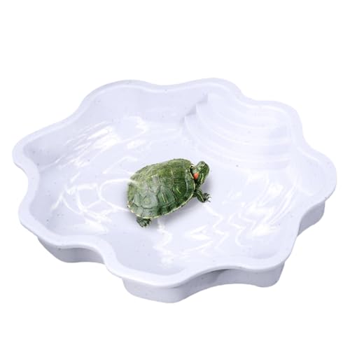 Futternapf für Schildkröten, großes Fassungsvermögen, für Reptilien, Wasserschale für Reptilien, Lebensraum für Schildkröten, mit Rampe, von der Natur inspirierte Reptilien-Wasserschale Futternapf für Schildkröten, großes Fassungsvermögen, für Reptilien, Wasserschale für Reptilien, Lebensraum für Schildkröten, mit Rampe, von der Natur inspirierte Reptilien-Wasserschale von Joberio