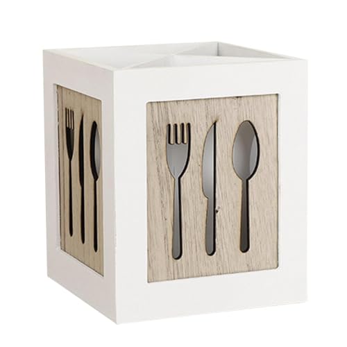 Geschirr-Aufbewahrungshalter | Elegante Essstäbchen-Box aus Holz – Essstäbchen-Aufbewahrungsbox, vielseitiger Küchengabel-Löffelhalter für Arbeitsplatte von Joberio