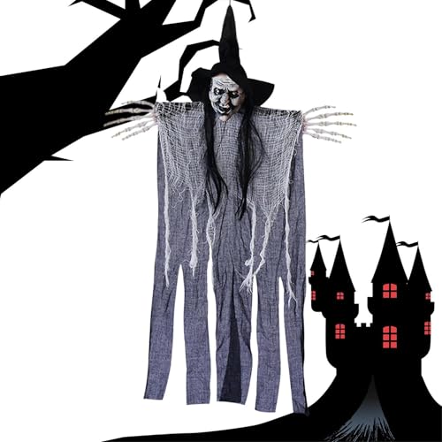 Hexen-Dekoration für den Außenbereich, Horror-Dekoration für den Außenbereich, Hexen-Ornament, Spukhaus-Requisiten für drinnen und draußen, Zuhause, Baum, Garten, Hof von Joberio