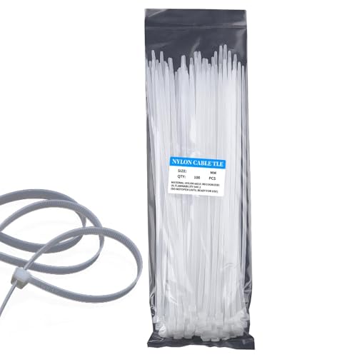 Joberio Kabelbinder – 100x Mehrzweck-Kabelmanagement aus Nylon | Verstellbare, selbstsichernde Kabelbinder in Weiß Joberio Kabelbinder – 100x Mehrzweck-Kabelmanagement aus Nylon | Verstellbare, selbstsichernde Kabelbinder in Weiß von Joberio