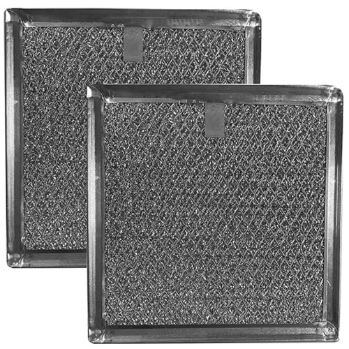 Mikrowellen-Fettfilter – Mikrowellenfilter-Ersatz, 2 x Mikrowellen-Entlüftungs-Fettfilter, hervorragender Filter-Ersatz, Aluminium-Mikrowellen-Entlüftungsfilter für Backofen und Küche von Joberio