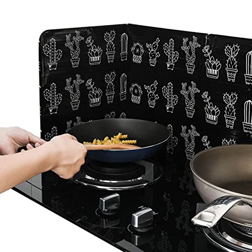 Ölspritzschutz, faltbarer Ölspritzschutz, Spritzschutz, Anti-Öl-Barriere, antihaftbeschichtet, Aluminium, Ölschutz für Küche von Joberio