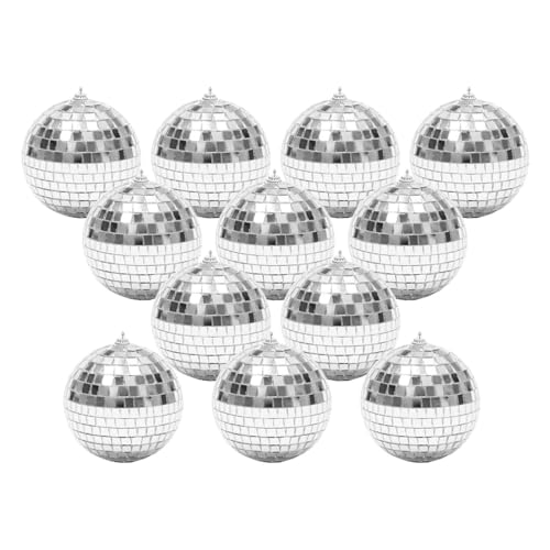 Reflektierende Spiegelkugel, Silberne Hängende Discokugeln, Discokugel-Ornament Für Disco-Themenparty, Hängende Spiegel-Discokugel-Ornamente Für Hochzeit, Zuhause von Joberio