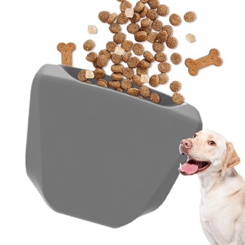 Silikon-Leckerli-Tasche, Silikon-Leckerli-Tasche, Welpentraining, Leckerli-Tasche, Reise-Spazierengeh-Tasche, tragbarer Silikon-Leckerli-Halter für Hunde mit Haustier-Trainings-Clicker von Joberio