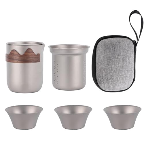 Tee-Set – Kung-Fu-Tee-Set | Elegante Tee-Sets gegen Verbrühungen, doppellagige Kung-Fu-Teetasse | Starkes chinesisches Teeset mit Aufbewahrungstasche | Verbessertes 2024 Titan Kung Fu Tee-Set für von Joberio