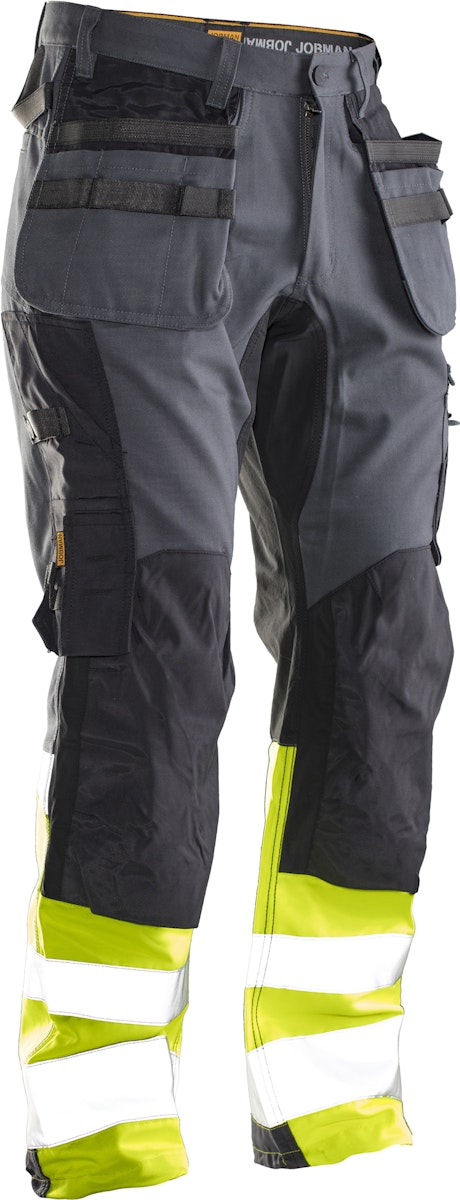 Jobman Bundhose Core Stretch Hi-Vis mit Hängetaschen 2134 9821 d116 von Jobman Workwear