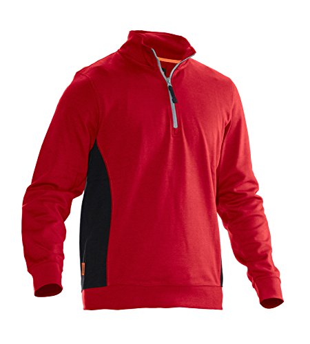 Jobman Workwear 5401, 540120-4199-7 Sweatshirt 1/2 zip, Rot, XL von Jobman Workwear