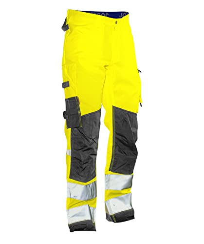 Jobman 222107-2199-C58 Warn-Servicehose "Star" Größe in gelb/Schwarz, C58 von Jobman