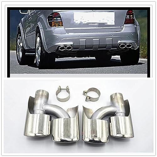 JoboJi Auspuff Endrohr Für Mercedes Benz W164 ML Class ML63 ML350 ML400 ML500 2010-2013 63mm Auto Schalldämpfer von JoboJi