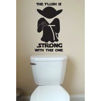 Die Spülung Ist Stark Mit Diesem Eine Toilette Bad Aufkleber Kinder Dekor Toilettentraining Kunst Wanne Dekorationen Gast Fantasy von JobstCo