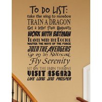 Geek To Do Liste Wandtatz Personalisierbar Fantasy Geekery Storybook Magie Märchen Kinderzimmer von JobstCo