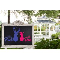 Geschlecht Offenbaren Ihre Buck Seiner Doe V4 Anpassbare Bogenschießen Wall Decals Wohnzimmer Schlafzimmer Art Decor Neugeborenen Jagd Rustikale von JobstCo