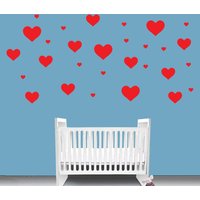 Herz Wall Decal Set - 58 Wand Kunst Kinder Kindergarten Märchenhafte Schlafzimmer Dekor Machen Glauben Nachthimmel Wachtmeister Valentines-Jubiläum von JobstCo