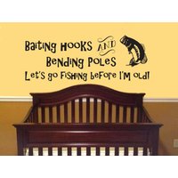 Hetze Haken Biegen Polen Lets Go Angeln Wall Decal-Junge Mädchen Nursery Und Baby Aufkleber Jagd Kinder Zimmer Decal Schlafzimmer, Wohn von JobstCo