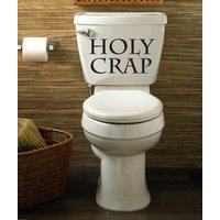 Holy Crap Toilettentattoi - Vinyl Home & Bathroom Lustiges Aufkleber- Auto Fenstergeschirr Schlafzimmer Knebel Geschenk Humor Dekorationen Seife von JobstCo