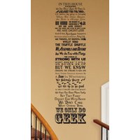 In Diesem Haus We Do Geek Individualisierbar V13 Wandtattattat Geekery von JobstCo