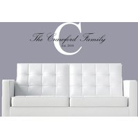 Personalisierte Familienname Monogramm Aufkleber - Wand Große Wohnzimmer Flur Schlafzimmer Dekor Vinyl Wall Art Liebe Eintrag von JobstCo