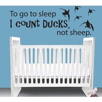 Um Schlafen Zu Gehen, Ich Zähle Nicht Schafe Enten-Ducks Wall Decal-Junge Mädchen Kinderzimmer Und Baby Aufkleber, Jagd Kids Room Decal von JobstCo