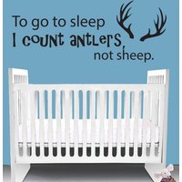 Um Schlafen Zu Gehen Ich Gehörn Nicht Schafe Zählen-Deer Wall Decal-Junge Mädchen Nursery Und Baby Aufkleber, Jagd Kids Zimmer Decal von JobstCo