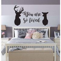You Are So Loved Hirsch Fantasy Fandom Storybook Wandtatze Zauberstab Wohnzimmer Schlafzimmer Deko Kinderzimmer Zauberer von JobstCo
