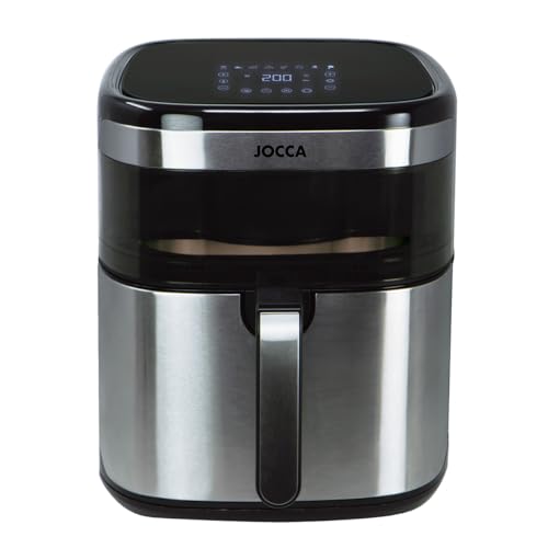 Jocca Heißluftfritteuse 10L, 1700W, LED-Touchscreen, 8 Programme, Sichtfenster, Edelstahl-Design von Jocca
