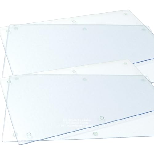 JOCCA- Herdabdeckplatte Universal| Herdabdeckung für Alle Herdarten| Gehärtetes Glas Durchsichtig| 30 x 52 cm| 4 Stück von Jocca